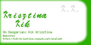 krisztina kik business card